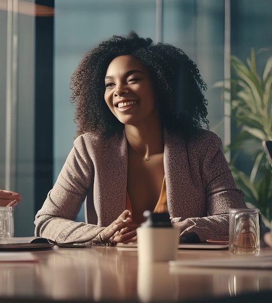 lady in a meeting